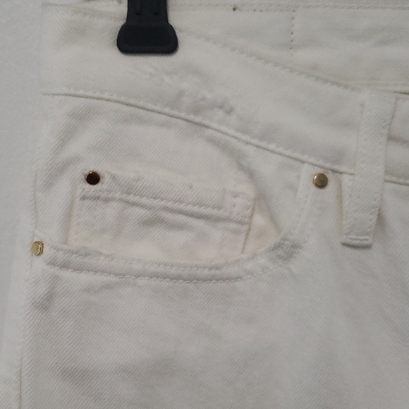 Sezane 1967 ecru denim high rise straight leg pants - Picture 5 of 16